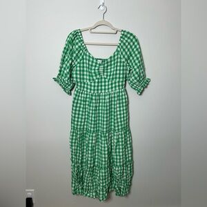 Green Gingham Women's Dress
